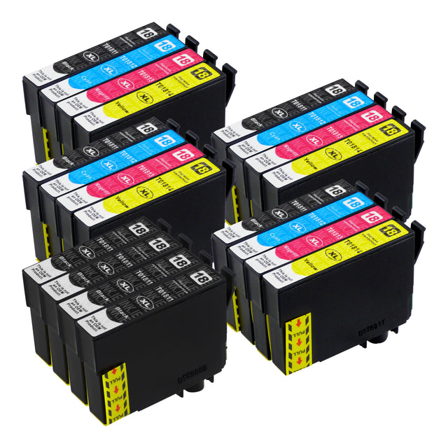 Compatible Epson T18XL - BIG BUNDLE DEAL (4 Black & 4 Multipacks) - Pack of 20 Cartridges