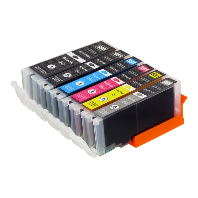 Compatible Canon PGI-550XL/CLI-551XL High Capacity Ink Cartridge Multipack Including Grey