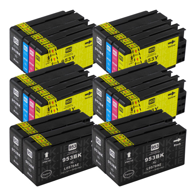 Compatible HP 953XL (3HZ52AE) - BIG BUNDLE DEAL - (4 Black & 4 Multipacks) - Pack of 20 Cartridges