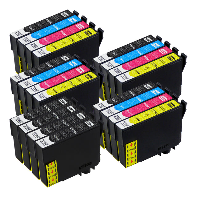 Compatible Epson T1291 & T1295 - BIG BUNDLE DEAL (4 Black & 4 Multipacks) - Pack of 20 Cartridges