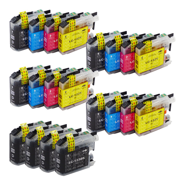 Compatible Brother LC123XL - BIG BUNDLE DEAL (4 Multipacks + 4 Black) - Pack of 20 Cartridges