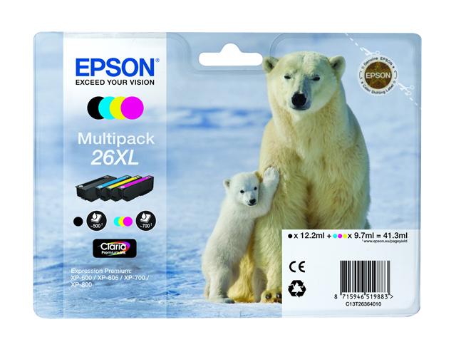 Original Epson T26XL (T2636) Ink Cartridges Multipack