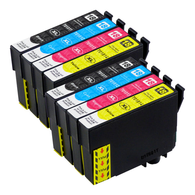 Compatible Epson T18XL (T1816) High Capacity Ink Cartridge Multipack (2 Sets)