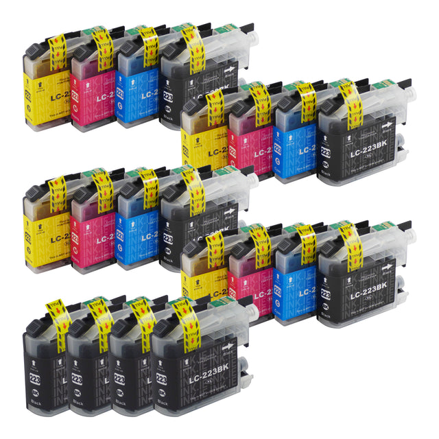 Compatible Brother LC223XL - BIG BUNDLE DEAL - (4 Black & 4 Multipacks) - Pack of 20 Cartridges