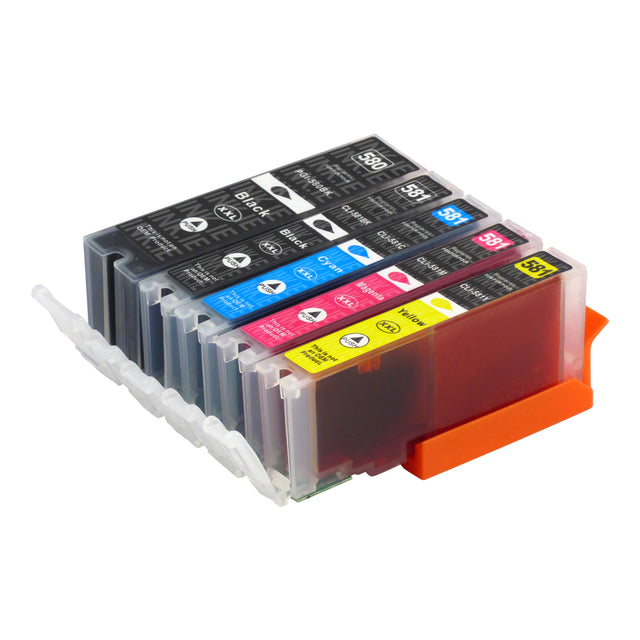 Compatible Canon PGI-580XL/CLI-581XL (2078C005) High Capacity Ink Cartridge Multipack