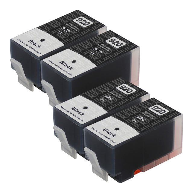 Compatible HP 920XL (CD975AE) High Capacity Black Ink Cartridge Quadpack