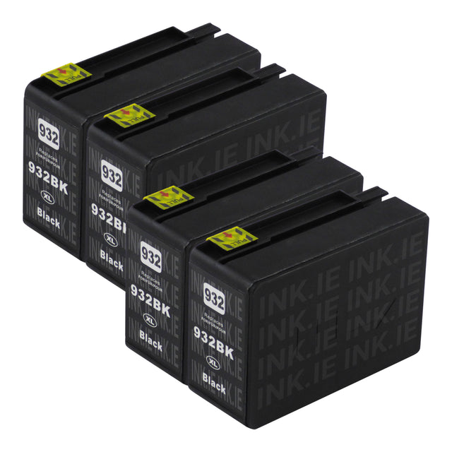 Compatible HP 932XL Black Ink Cartridge Quadpack