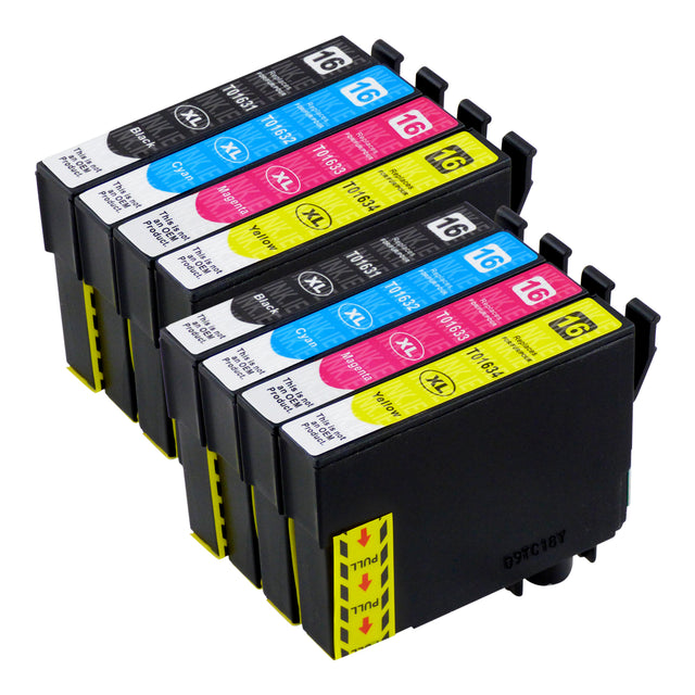 Compatible Epson T16XL (T1636) High Capacity Ink Cartridge Multipack (2 Sets)