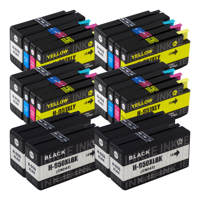 Compatible HP 950XL/951XL - BIG BUNDLE DEAL - (4 Blacks & 4 Multipacks) - Pack of 20 Cartridges