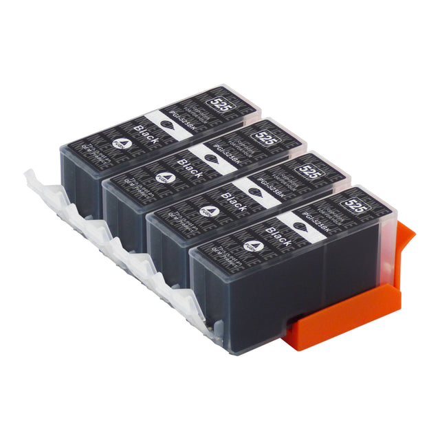 Compatible Canon PGI-525XL High Capacity Black Ink Cartridge Quadpack