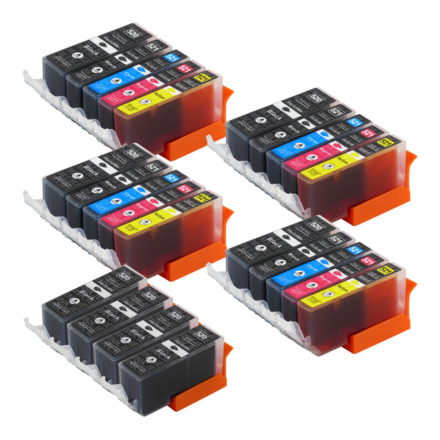 Compatible Canon PGI-520/CLI-521XL - BIG BUNDLE DEAL - (4 Black & 4 Multipacks) - Pack of 24 Cartridges