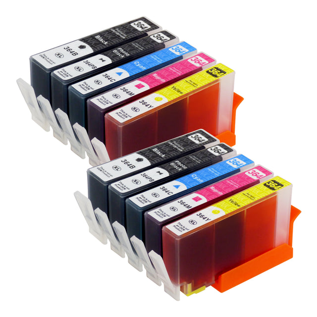 Compatible HP 364XL (N9J74AE) High Capacity Ink Cartridge Multipack Including Photo Black (2 Sets)