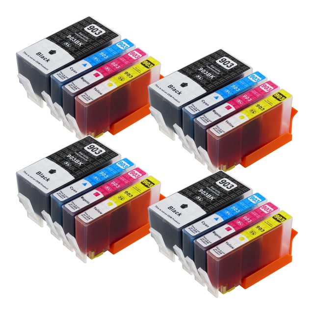 Compatible HP 903XL (3HZ51AE) High Capacity Ink Cartridge Multipack (4 Sets)