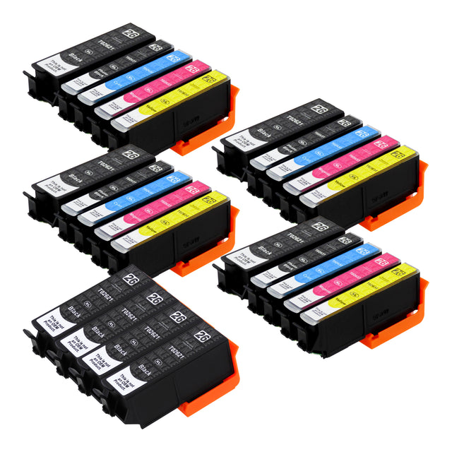 Compatible Epson T26XL - BIG BUNDLE DEAL (4 Black, 4 Multipacks & 4 Photo Black) - Pack of 24 Cartridges