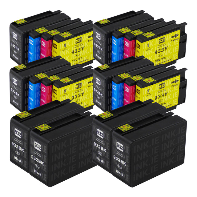 Compatible HP 932XL/933XL - BIG BUNDLE DEAL - (4 Black & 4 Multipacks) - Pack of 20 Cartridges