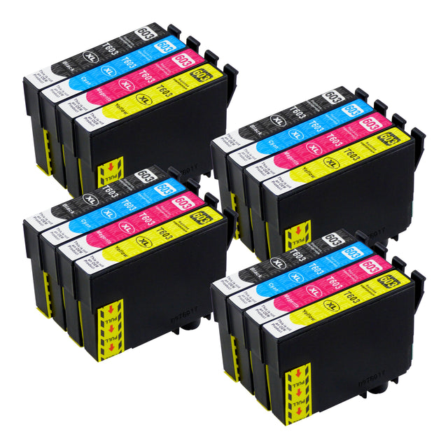 Compatible Epson 603XL (T03A6) High Capacity Multipack Ink Cartridge (4 Sets)