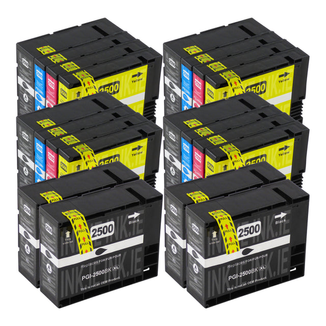 Compatible Canon PGI-2500XL Ink Cartridges - BIG BUNDLE DEAL (4 x Multipacks + 4 x Blacks) - Pack of 20 Cartridges