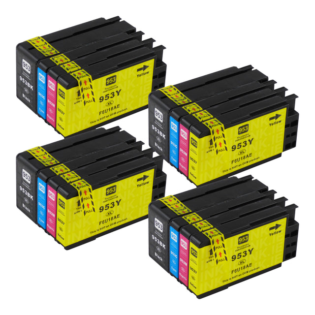 Compatible HP 953XL (3HZ52AE) High Capacity Ink Cartridge Multipack (4 Sets)