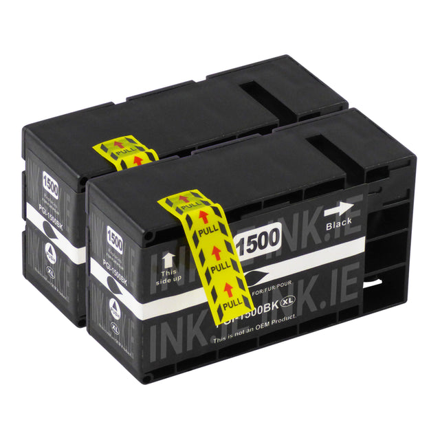 Compatible Canon PGI-1500XL Black Ink Cartridge Twinpack