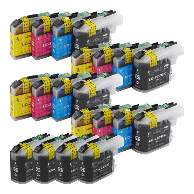 Compatible Brother LC227XL - BIG BUNDLE DEAL - (4 Black & 4 Multipacks) - Pack of 20 Cartridges