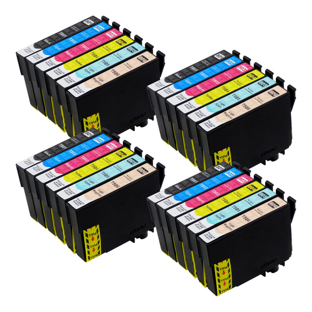 Compatible Epson T0807 High Capacity Ink Cartridge Multipack (4 Sets)