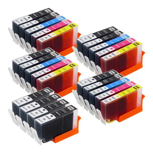 Compatible HP 364XL Inc Photo Blacks - BIG BUNDLE DEAL (4 Black, 4 Multipacks & 4 Photo Blacks) - Pack of 24 Cartridges