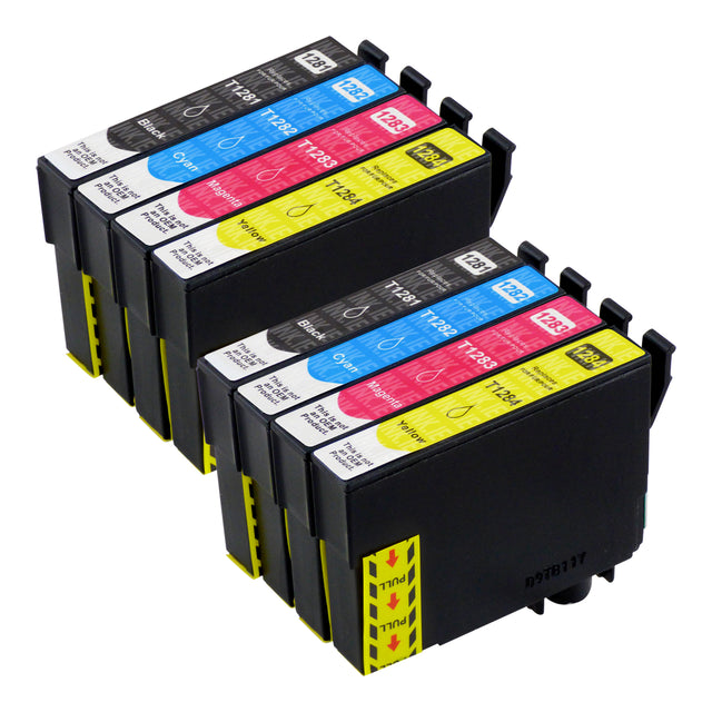 Compatible Epson T1285 High Capacity Ink Cartridge Multipack (2 Sets)