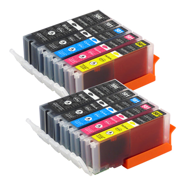 Compatible Canon PGI-580XL/CLI-581XL (2078C005) High Capacity Ink Cartridge Multipack (2 Sets)