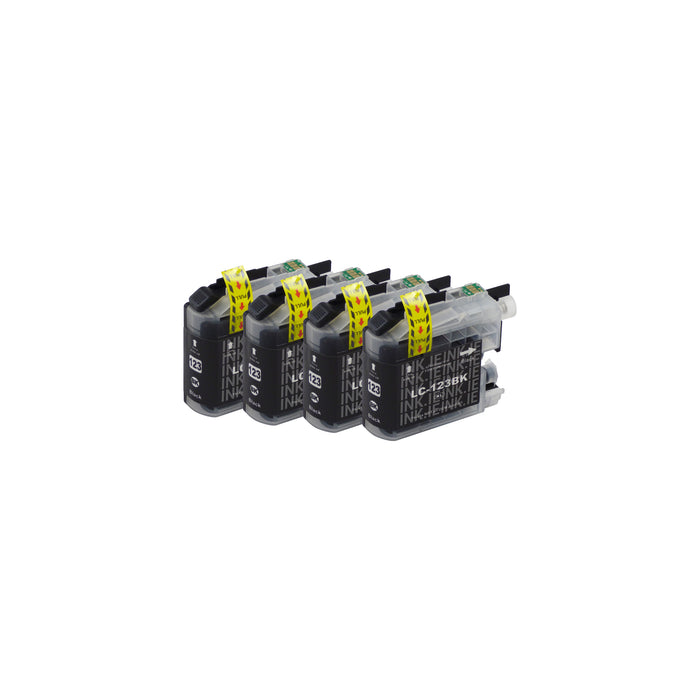 Compatible Brother LC123XL Black Ink Cartridge Quadpack