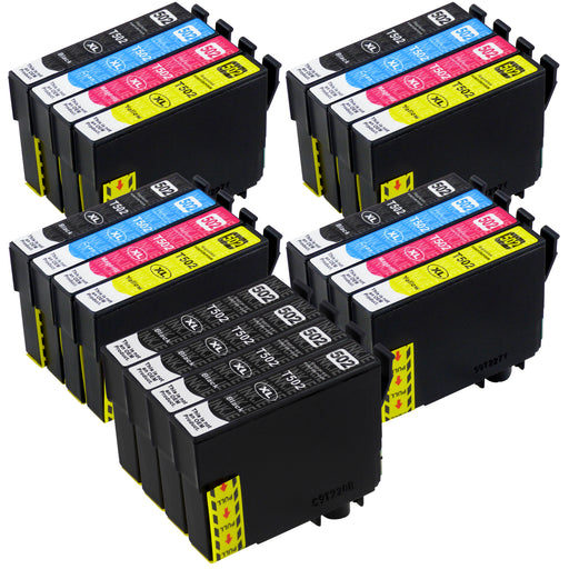 Compatible Epson 502XL - BIG BUNDLE DEAL (4 Black & 4 Multipacks) - Pack of 20 Cartridges