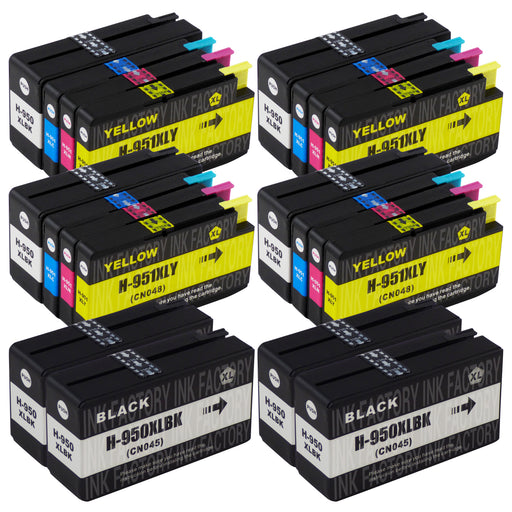 Compatible HP 950XL/951XL - BIG BUNDLE DEAL - (4 Blacks & 4 Multipacks) - Pack of 20 Cartridges