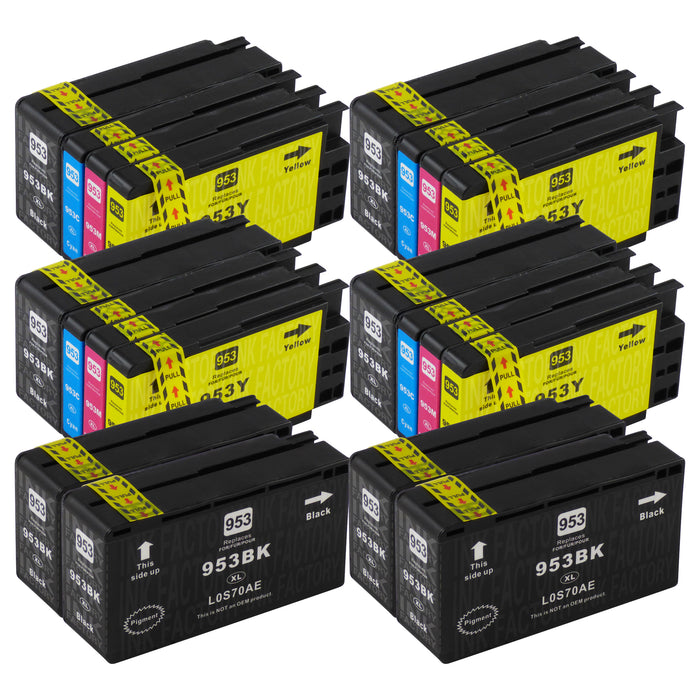 Compatible HP 953XL (3HZ52AE) - BIG BUNDLE DEAL - (4 Black & 4 Multipacks) - Pack of 20 Cartridges