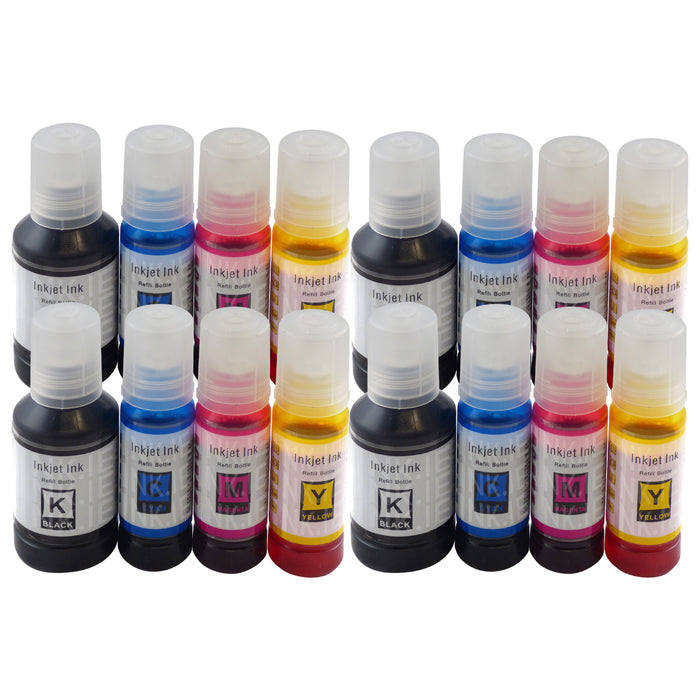 Compatible Epson Ecotank High Capacity Multipack Ink Bottles for 102, 106, 104, 105 T664, T774 (4 Sets)