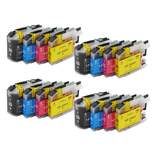 Compatible Brother LC127XL/LC125XL Ink Cartridges Multipack (4 Sets)