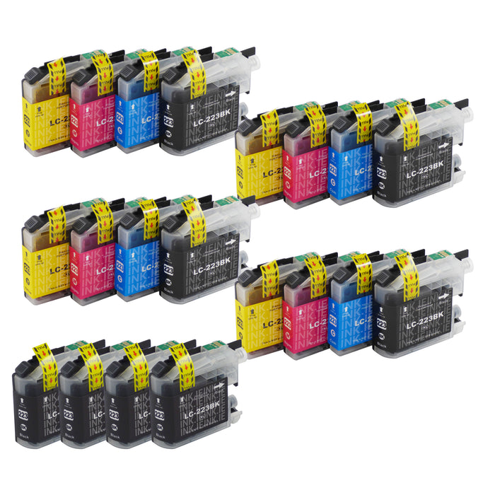 Compatible Brother LC223XL - BIG BUNDLE DEAL - (4 Black & 4 Multipacks) - Pack of 20 Cartridges