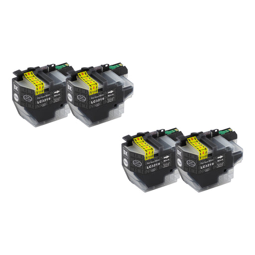 Compatible Brother LC3217XL/LC3219XL Black Ink Cartridge Quadpack