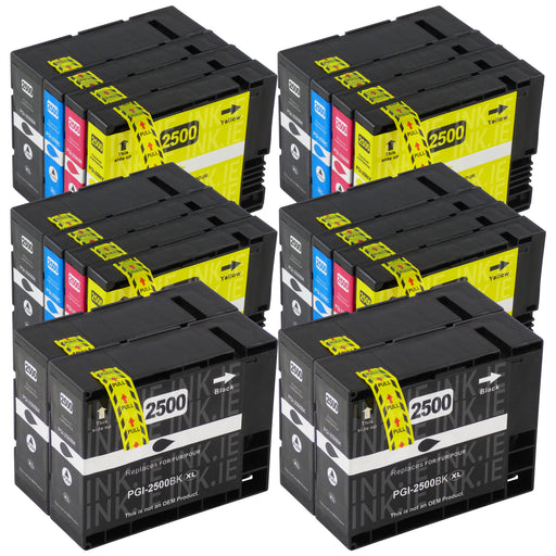 Compatible Canon PGI-2500XL Ink Cartridges - BIG BUNDLE DEAL (4 x Multipacks + 4 x Blacks) - Pack of 20 Cartridges
