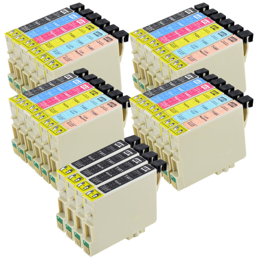 Compatible Epson T0487 & T0481 - BIG BUNDLE DEAL (4 Black & 4 Multipacks) - Pack of 28 Cartridges