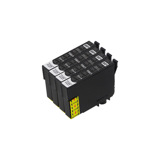 Compatible Epson T0801 High Cacpaity Black Ink Cartridge Quadpack