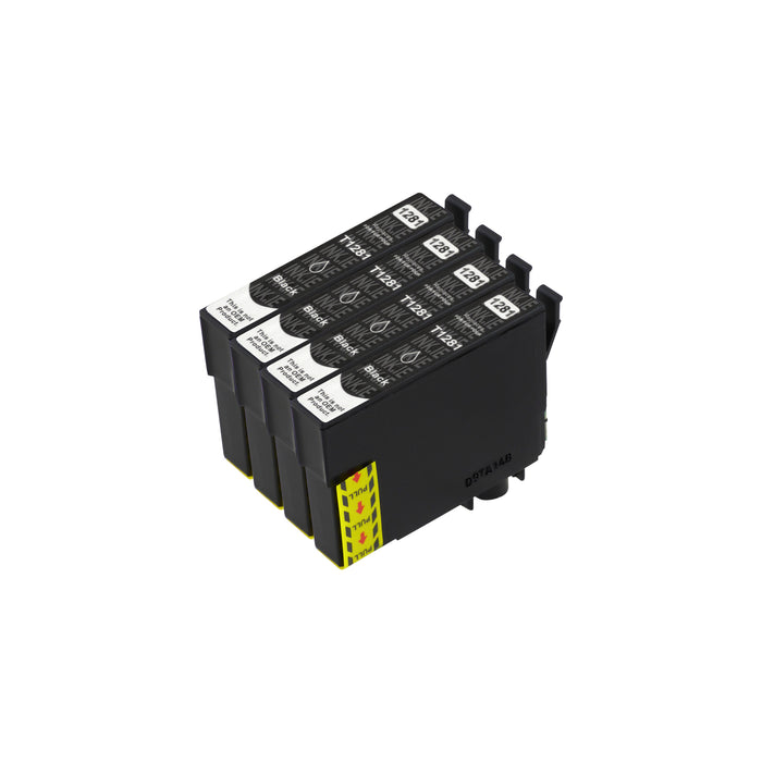 Compatible Epson T1281 High Capacity Black Ink Cartridge Quadpack